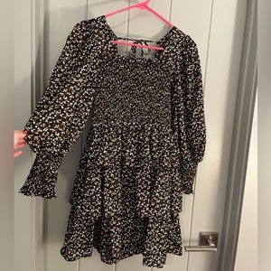 Amazon brand tiered ruched floral mini dress